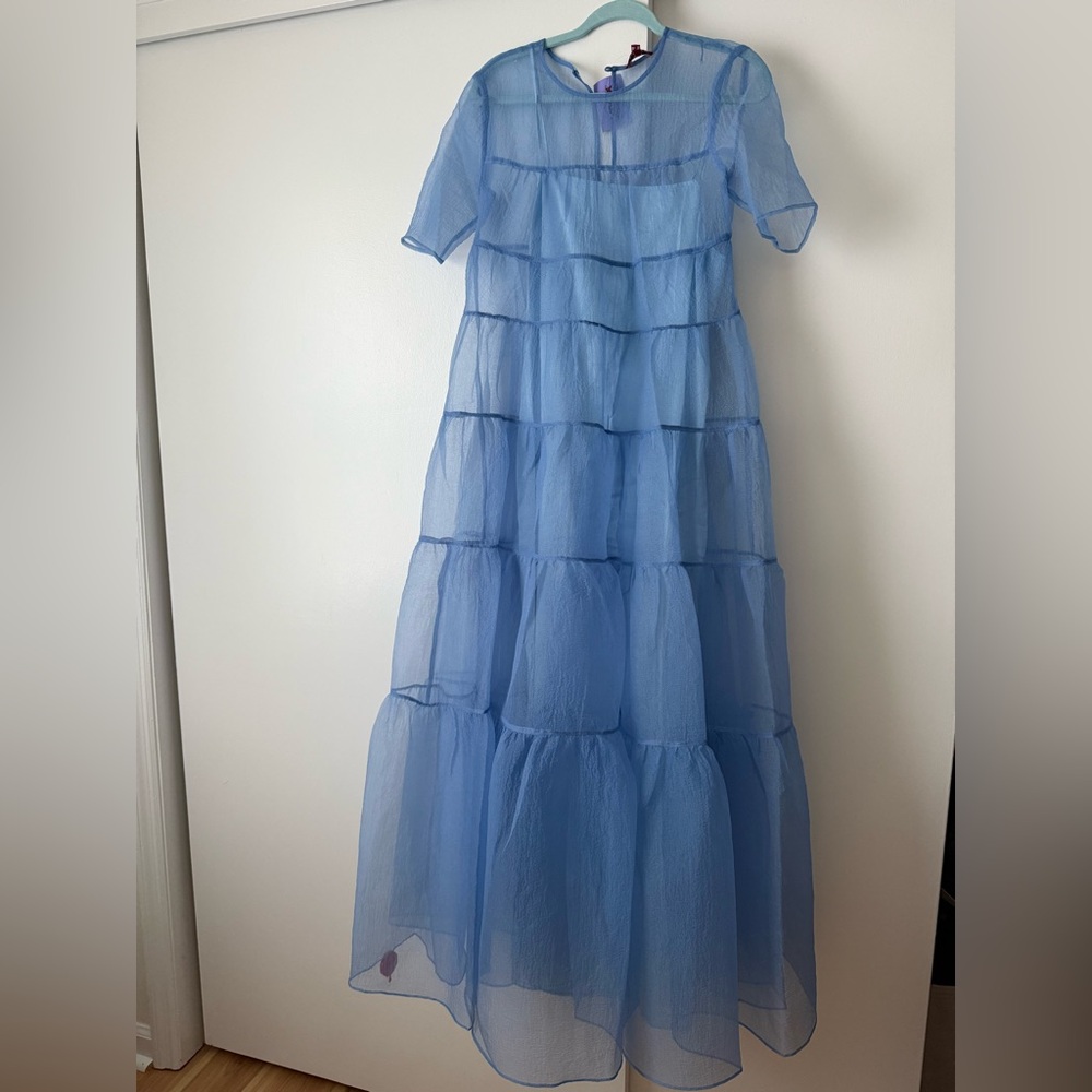 STAUD Light Blue Tiered Kids Dress